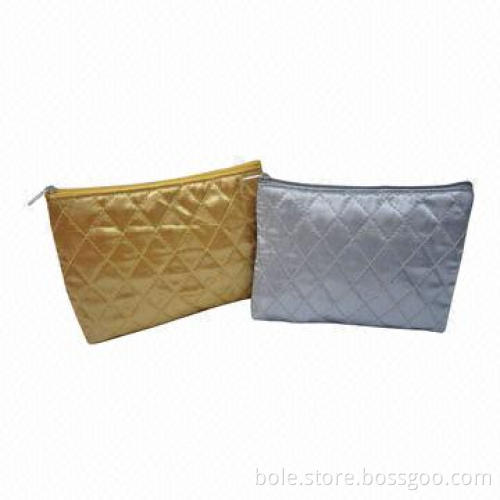 Cute Cosmetic Bag for Pormotion,Nylon Zipper Closure and Quilting